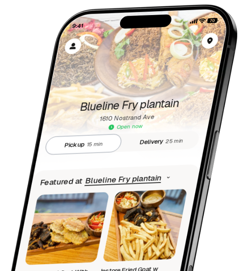 Blueline Fry plantain app preview