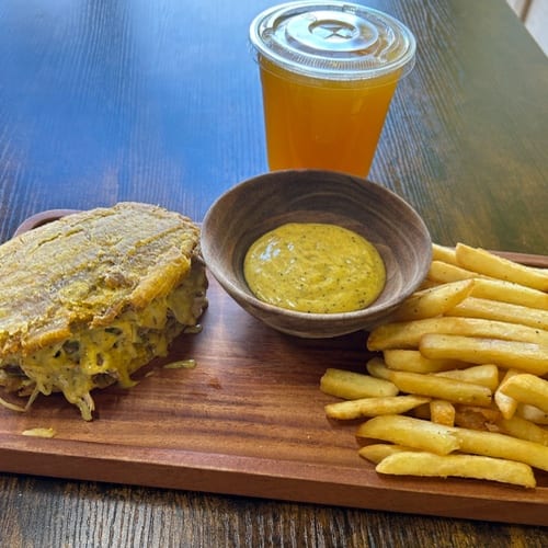 Combo of Fish Plantain Sandwich.