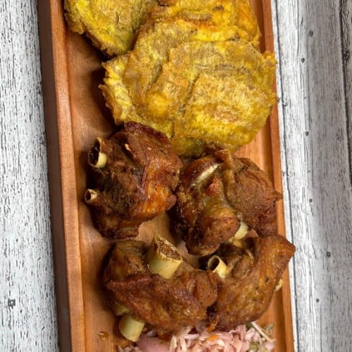 Fried Turkey w/Fried Plantain.