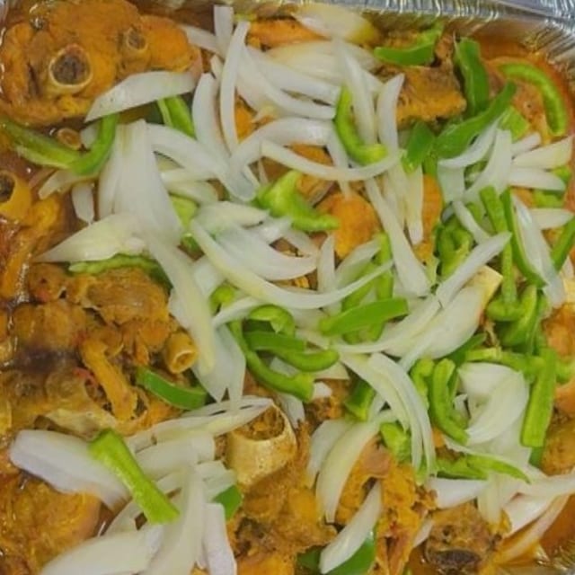 HALF OF TRAY STEW TURKEY.