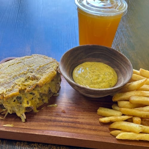Combo of Chicken Plantain Sandwich.