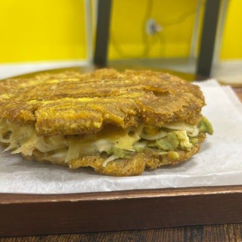 Shrimp Plantain Sandwich.