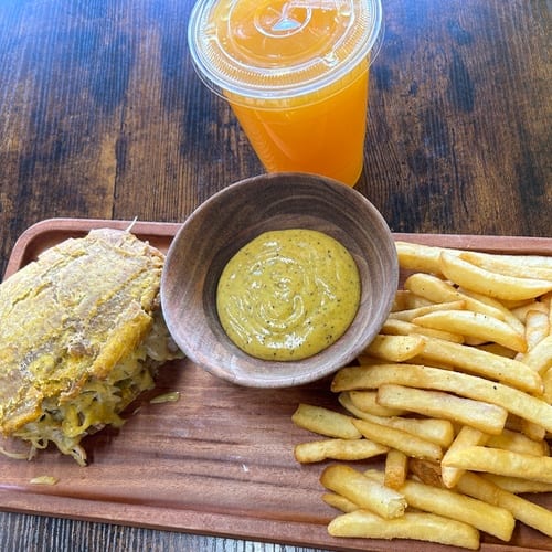 Combo of Vegan Plantain Sandwich.