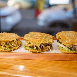 Fried Pork Plantain Sandwich